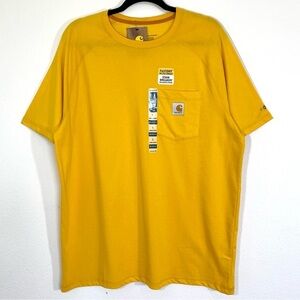 Nwt Carhartt T Shirt Yellow Utility Pocket Tee Tech Wear Oversized Streetwear